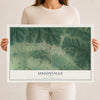 Map of Unionville, Iowa, 12 x 18 inch unframed archival matte print