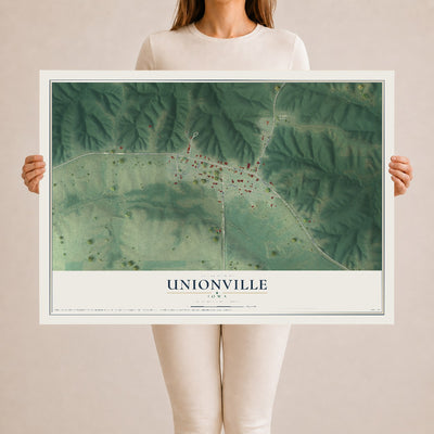 Map of Unionville, Iowa, 24 x 36 inch unframed archival matte print