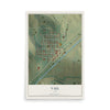 Map of Vail, Iowa, 12 x 18 inch unframed archival matte print