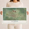 Map of Van Horne, Iowa, 12 x 18 inch unframed archival matte print