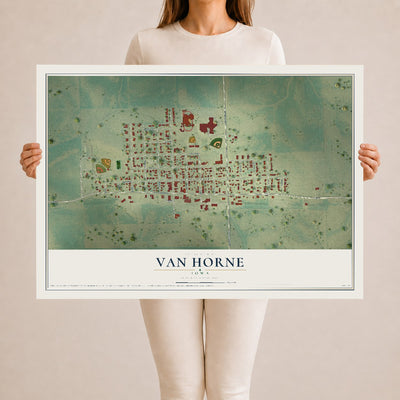 Map of Van Horne, Iowa, 24 x 36 inch unframed archival matte print