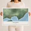 Map of Ventura, Iowa, 12 x 18 inch unframed archival matte print