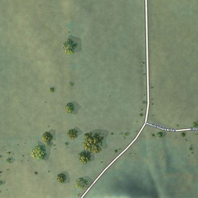 Second close-up of the map of Wadena, Iowa print showing more streets and buildings