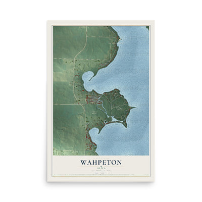 Map of Wahpeton, Iowa, 12 x 18 inch unframed archival matte print
