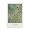 Map of Walford, Iowa, 12 x 18 inch unframed archival matte print