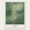 Watkins, Iowa map print, the full design