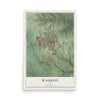 Map of Waukon, Iowa, 12 x 18 inch unframed archival matte print