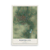 Map of Webster City, Iowa, 12 x 18 inch unframed archival matte print