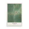 Map of Webster, Iowa, 12 x 18 inch unframed archival matte print