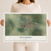 Map of Wellsburg, Iowa, 12 x 18 inch unframed archival matte print