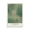 Map of West Chester, Iowa, 12 x 18 inch unframed archival matte print