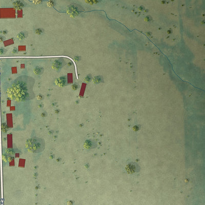 Second close-up of the map of Westgate, Iowa print showing more streets and buildings