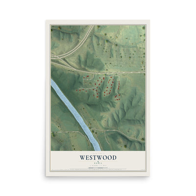 Map of Westwood, Iowa, 12 x 18 inch unframed archival matte print