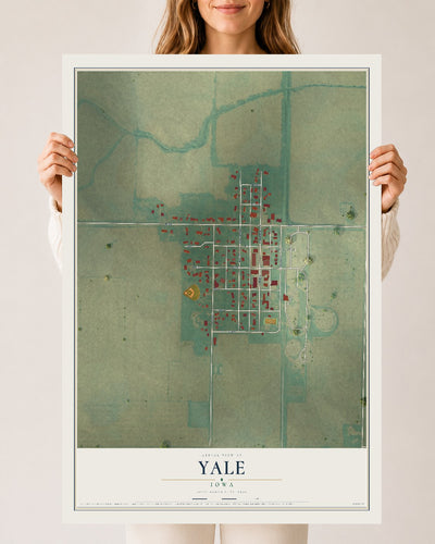 Map of Yale, Iowa, 24 x 36 inch unframed archival matte print
