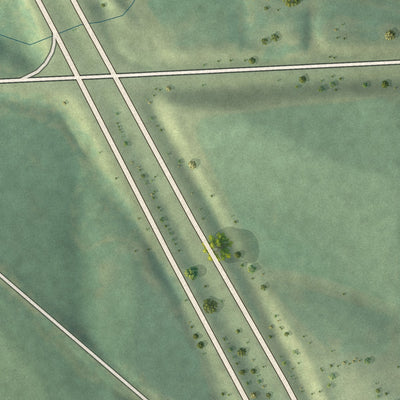 Second close-up of the map of Zwingle, Iowa print showing more streets and buildings