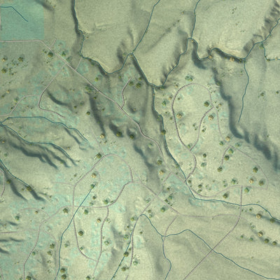 Second close-up of the map of Ammon, Idaho print showing more streets and buildings