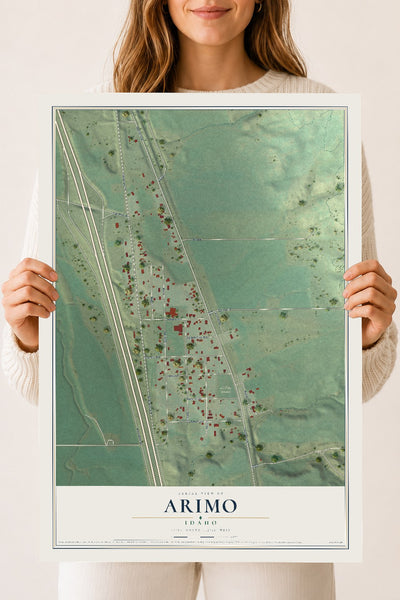 Map of Arimo, Idaho, 18 x 24 inch unframed archival matte print