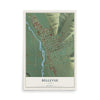 Map of Bellevue, Idaho, 12 x 18 inch unframed archival matte print