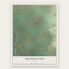 Bennington, Idaho map print, the full design