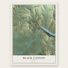 Black Canyon, Idaho map print, the full design