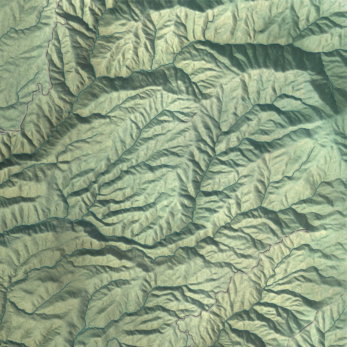 Second close-up of the map of Boise City, Idaho print showing more streets and buildings