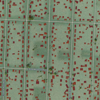 Close-up of the map of Dalton Gardens, Idaho print showing street and building detail