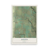 Map of Dayton, Idaho, 12 x 18 inch unframed archival matte print