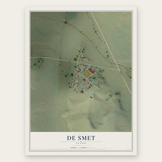 De Smet, Idaho map print, the full design