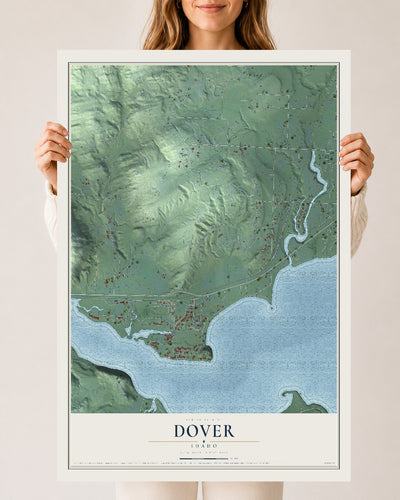 Map of Dover, Idaho, 24 x 36 inch unframed archival matte print