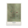 Map of Dubois, Idaho, 12 x 18 inch unframed archival matte print
