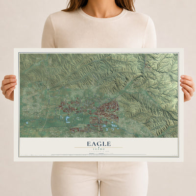 Map of Eagle, Idaho, 12 x 18 inch unframed archival matte print