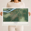 Map of Firth, Idaho, 12 x 18 inch unframed archival matte print