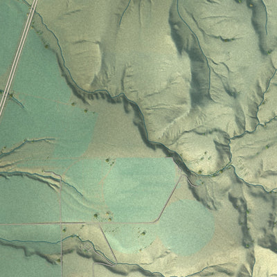 Close-up of the map of Fort Hall, Idaho print showing street and building detail