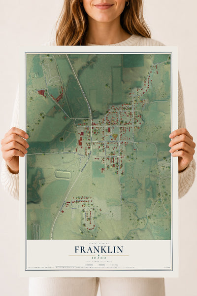 Map of Franklin, Idaho, 18 x 24 inch unframed archival matte print