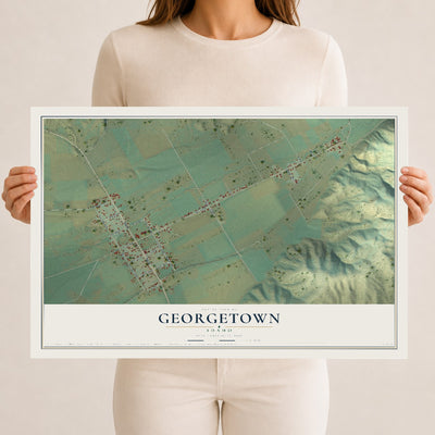 Map of Georgetown, Idaho, 12 x 18 inch unframed archival matte print