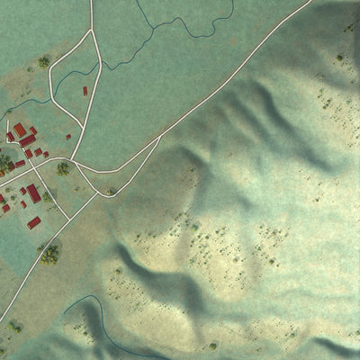 Second close-up of the map of Georgetown, Idaho print showing more streets and buildings