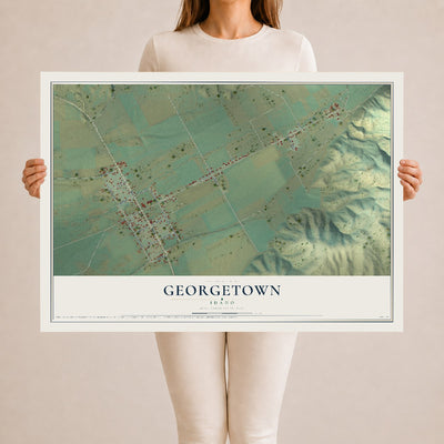 Map of Georgetown, Idaho, 24 x 36 inch unframed archival matte print