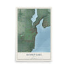 Map of Hayden Lake, Idaho, 12 x 18 inch unframed archival matte print