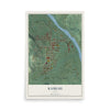 Map of Kamiah, Idaho, 12 x 18 inch unframed archival matte print