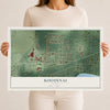 Map of Kootenai, Idaho, 12 x 18 inch unframed archival matte print