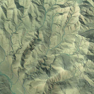 Close-up of the map of Lost River, Idaho print showing street and building detail