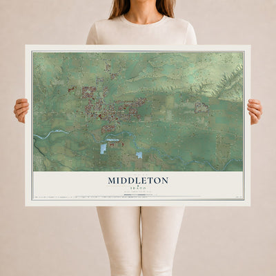 Map of Middleton, Idaho, 24 x 36 inch unframed archival matte print