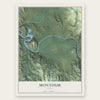 Montour, Idaho map print, the full design