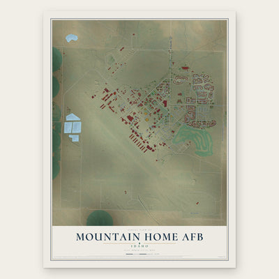 Mountain Home AFB, Idaho map print, the full design