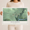 Map of Moyie Springs, Idaho, 12 x 18 inch unframed archival matte print