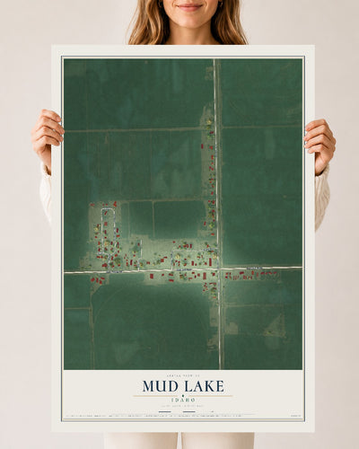 Map of Mud Lake, Idaho, 24 x 36 inch unframed archival matte print