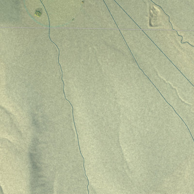 Second close-up of the map of Oakley, Idaho print showing more streets and buildings