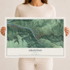 Map of Orofino, Idaho, 12 x 18 inch unframed archival matte print