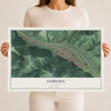 Map of Osburn, Idaho, 12 x 18 inch unframed archival matte print