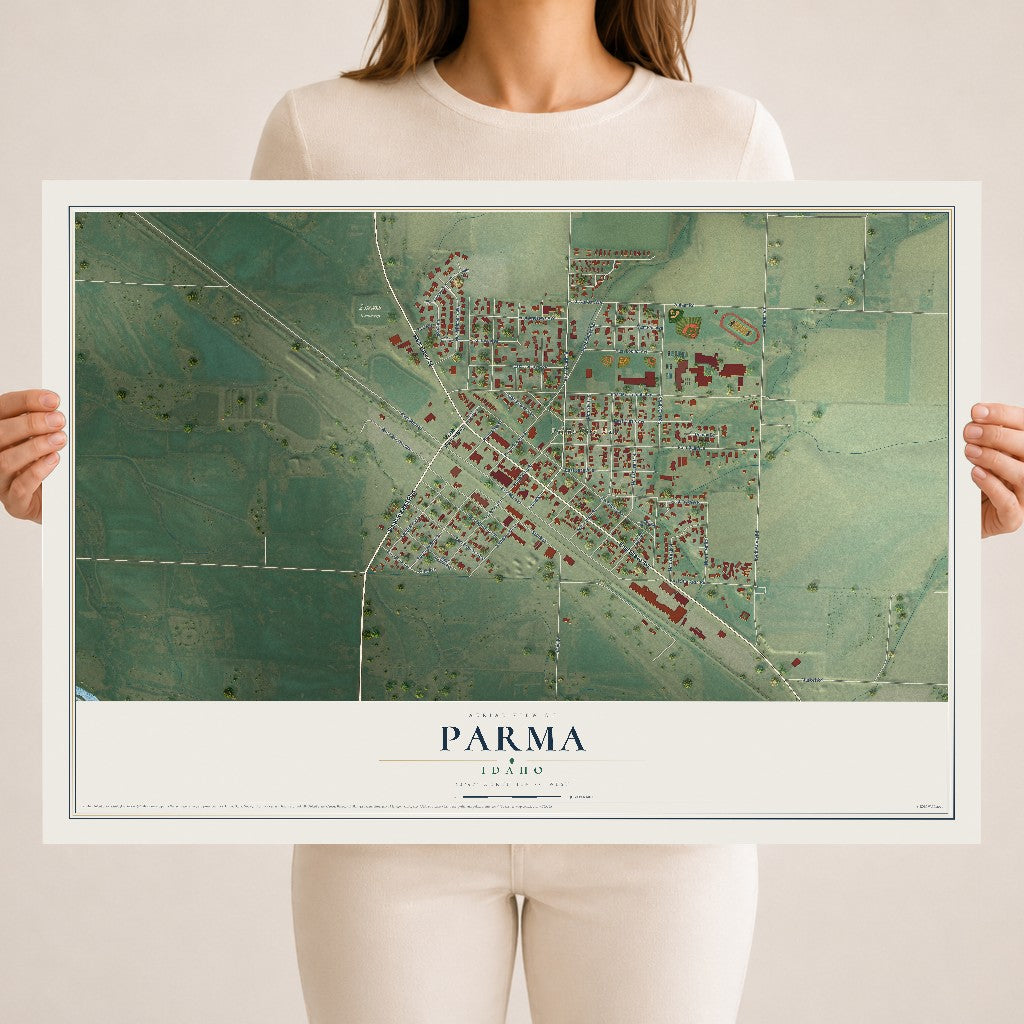 Map of Parma, Idaho, 18 x 24 inch unframed archival matte print